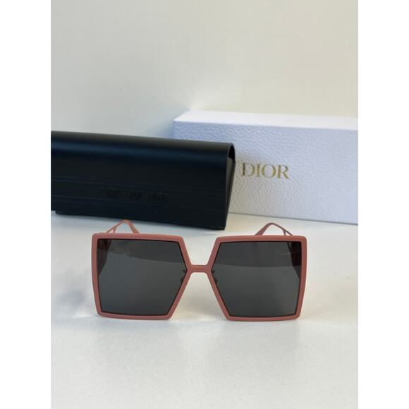 NEW Dior 30Montaigne SU Dusty Pink Oversized Square Sunglasses - Picture 5 of 7